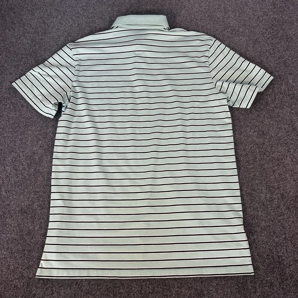 Polo Ralph Lauren Golf Performance Short Sleeve Polo Shirt Mint Green Stripe L